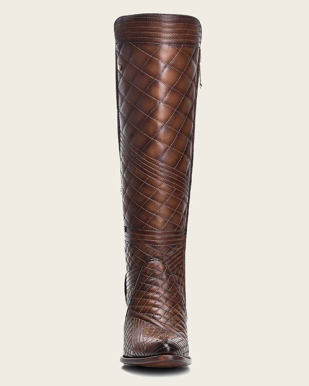 Hand-Painted Brown Tall Western Boots