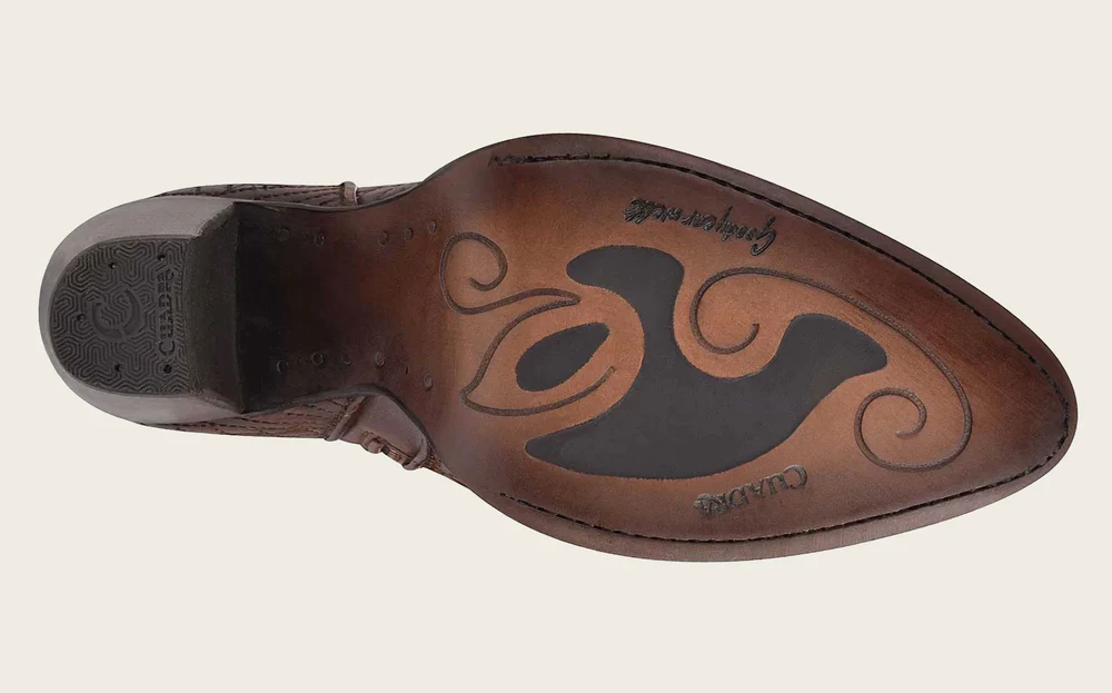 Hand-Painted Brown Tall Western Boots