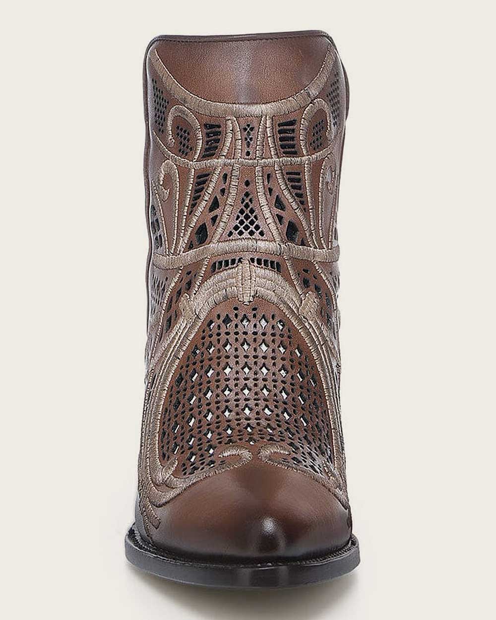 Ankle embroidered honey bootie