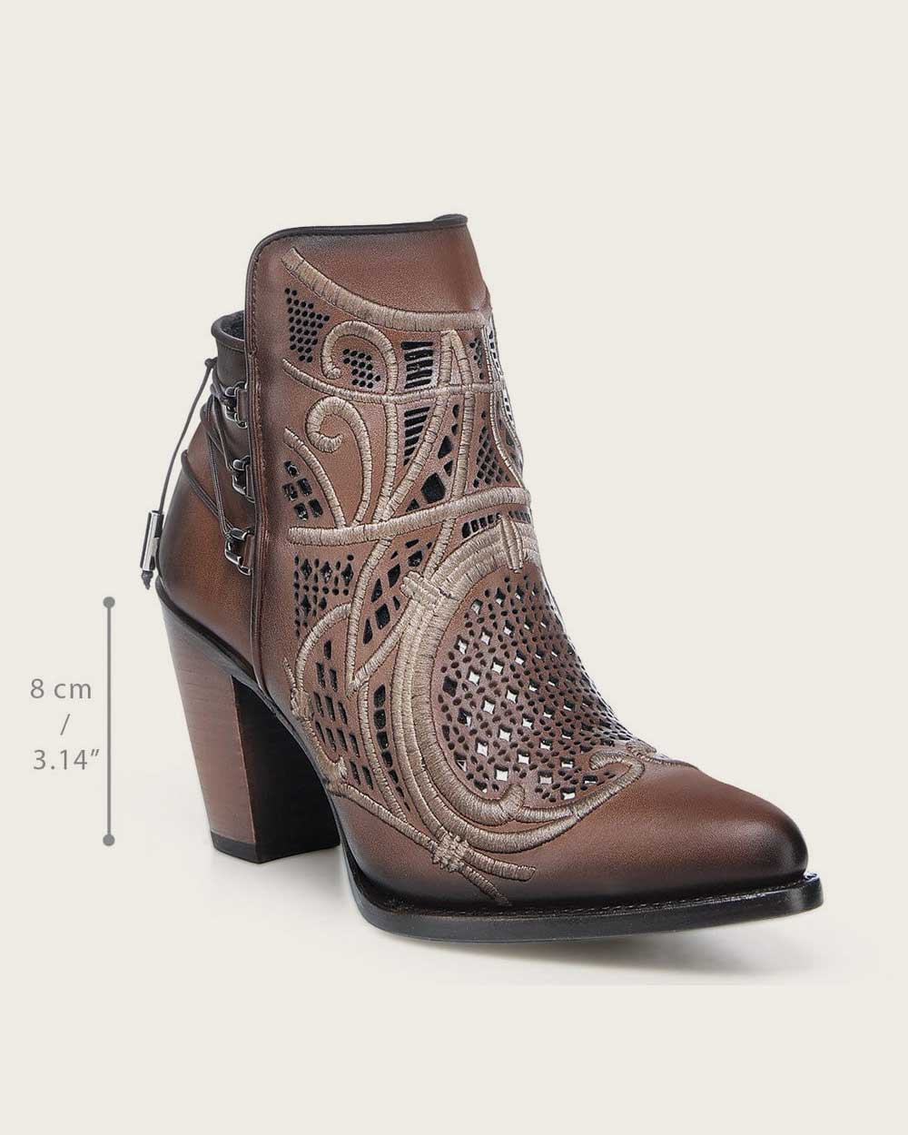 Ankle embroidered honey bootie