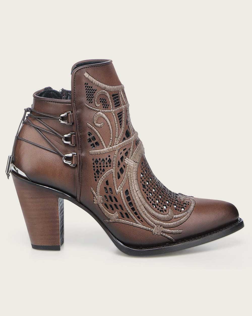 Ankle embroidered honey bootie