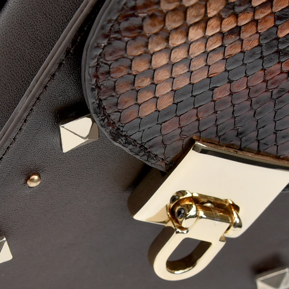 Brown cell phone crossbody handbag