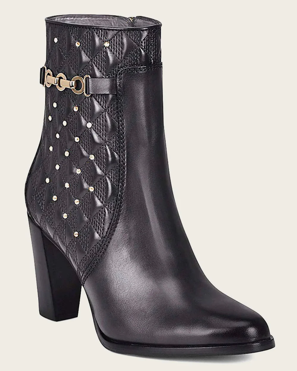 Ankle black bootie with crystals 10 Ankle black bootie with crystals