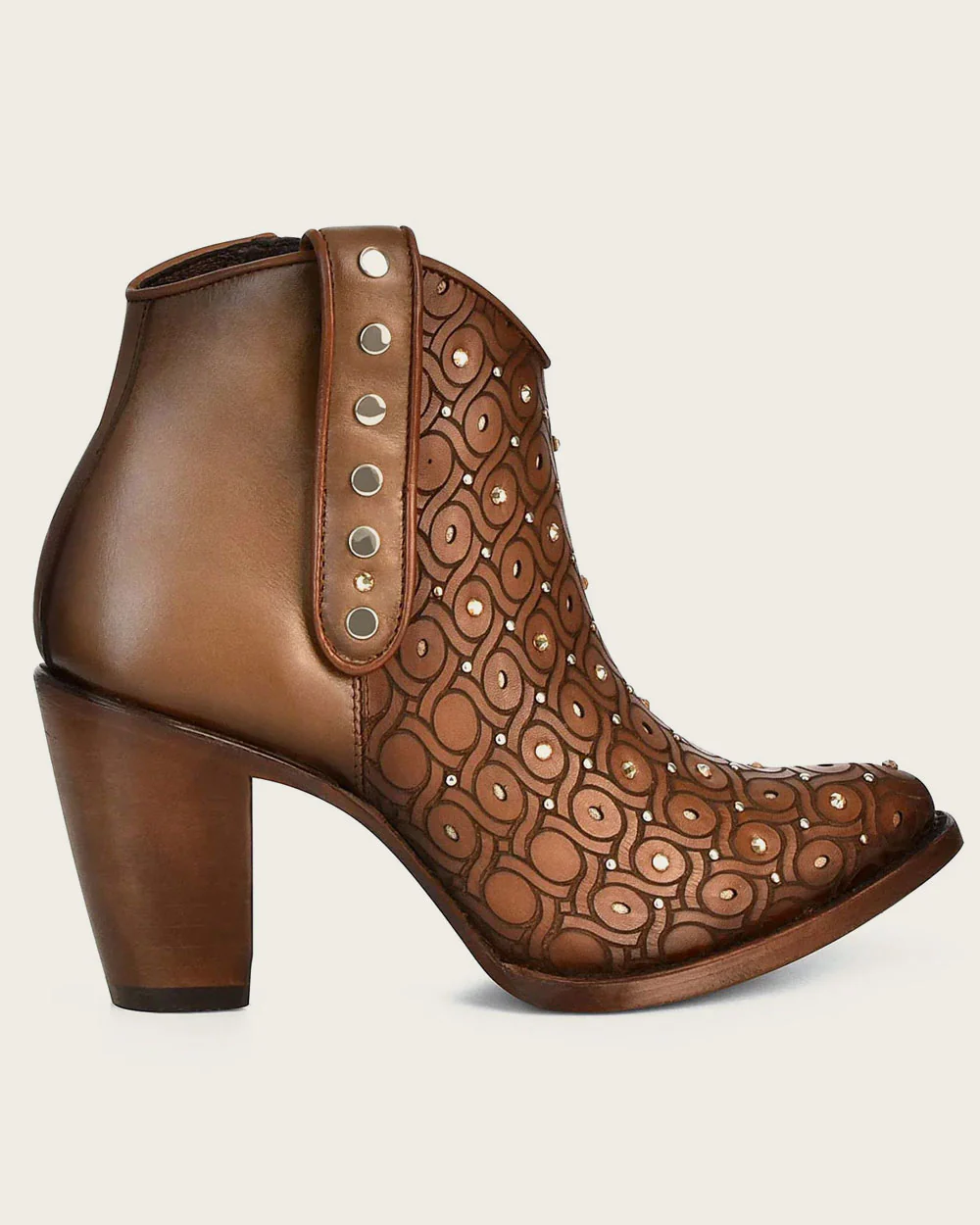 Ankle Handwoven Honey Brown Bootie 7 Ankle Handwoven Honey Brown Bootie