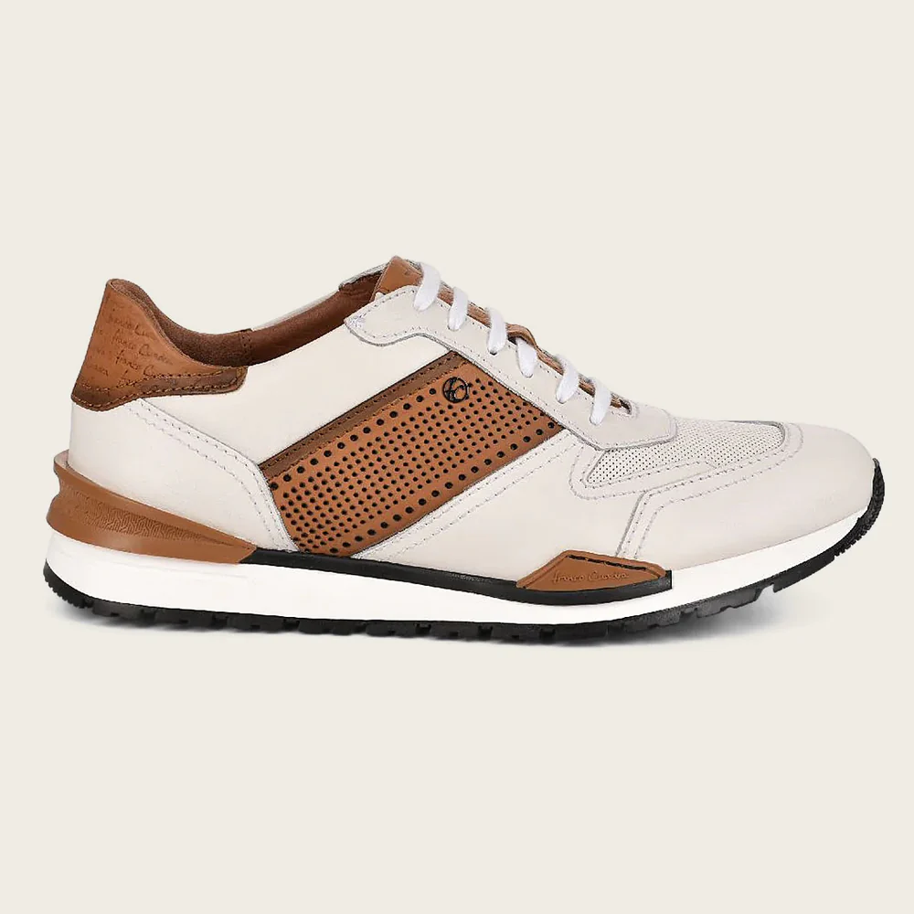 Hand-painted White leather sneakers 17 Hand-painted White leather sneakers