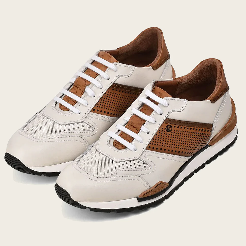 Hand-painted White leather sneakers 23 Hand-painted White leather sneakers