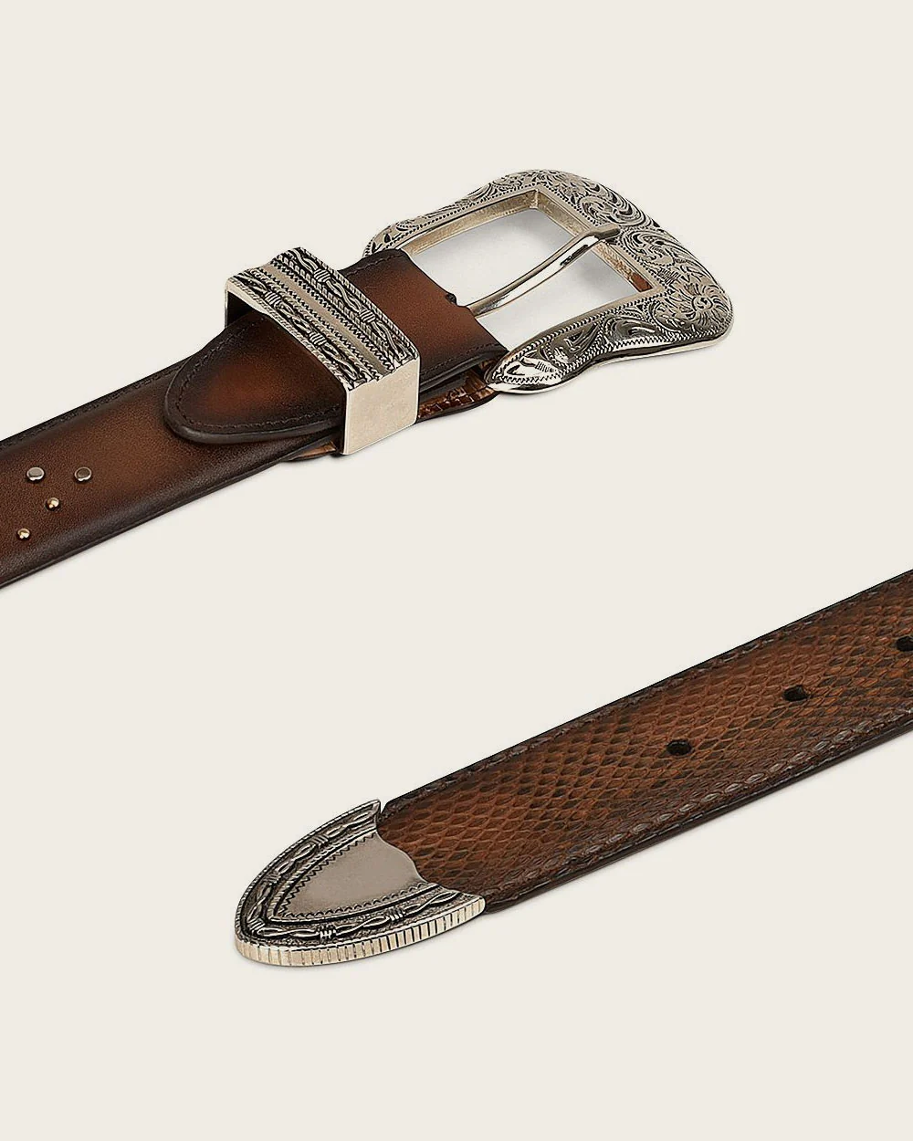 Honey exotic python belt