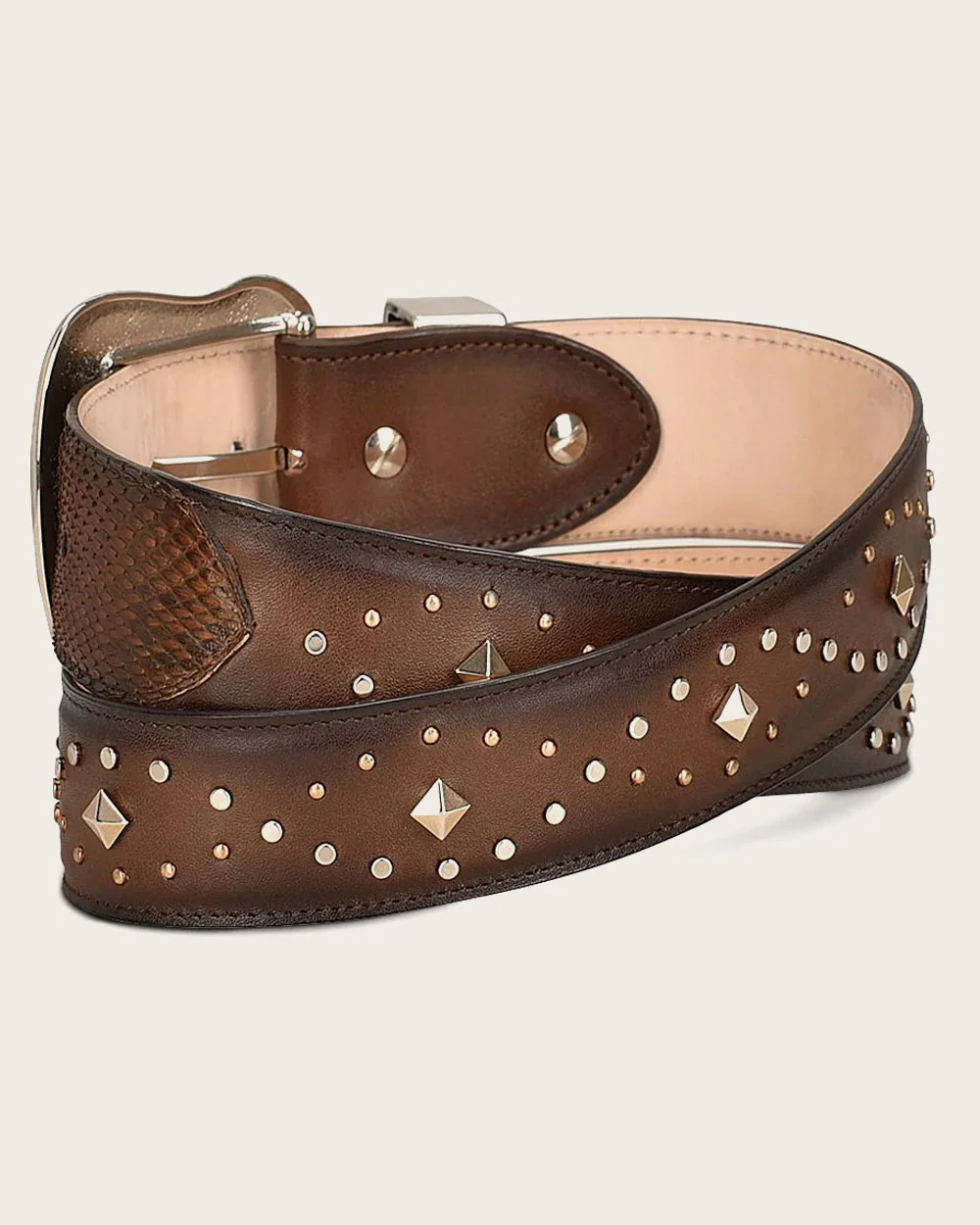 Honey exotic python belt