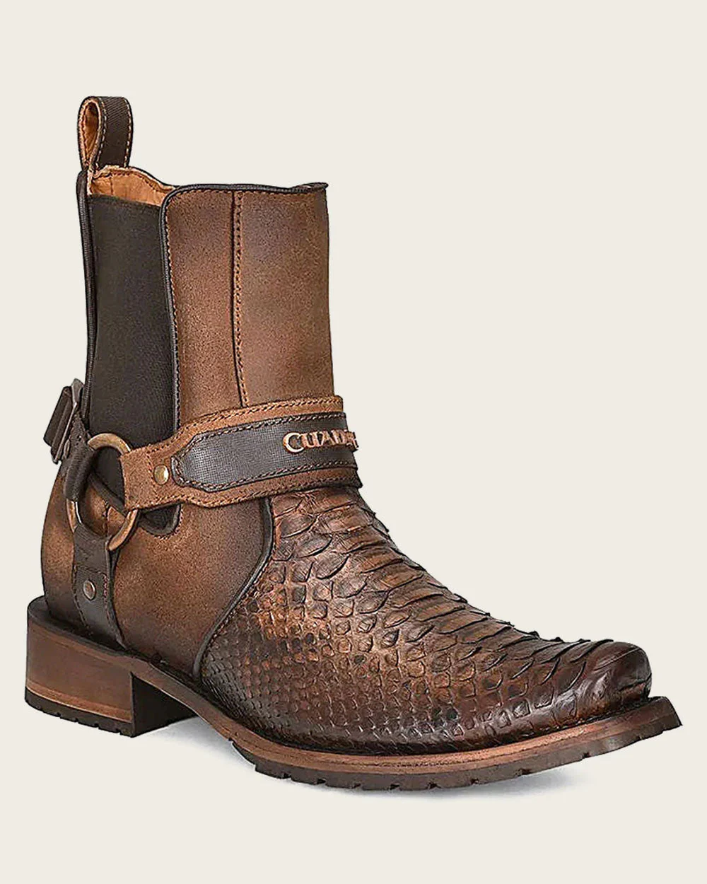 Urban hand-painted brown exotic boot 10 Urban hand-painted brown exotic boot