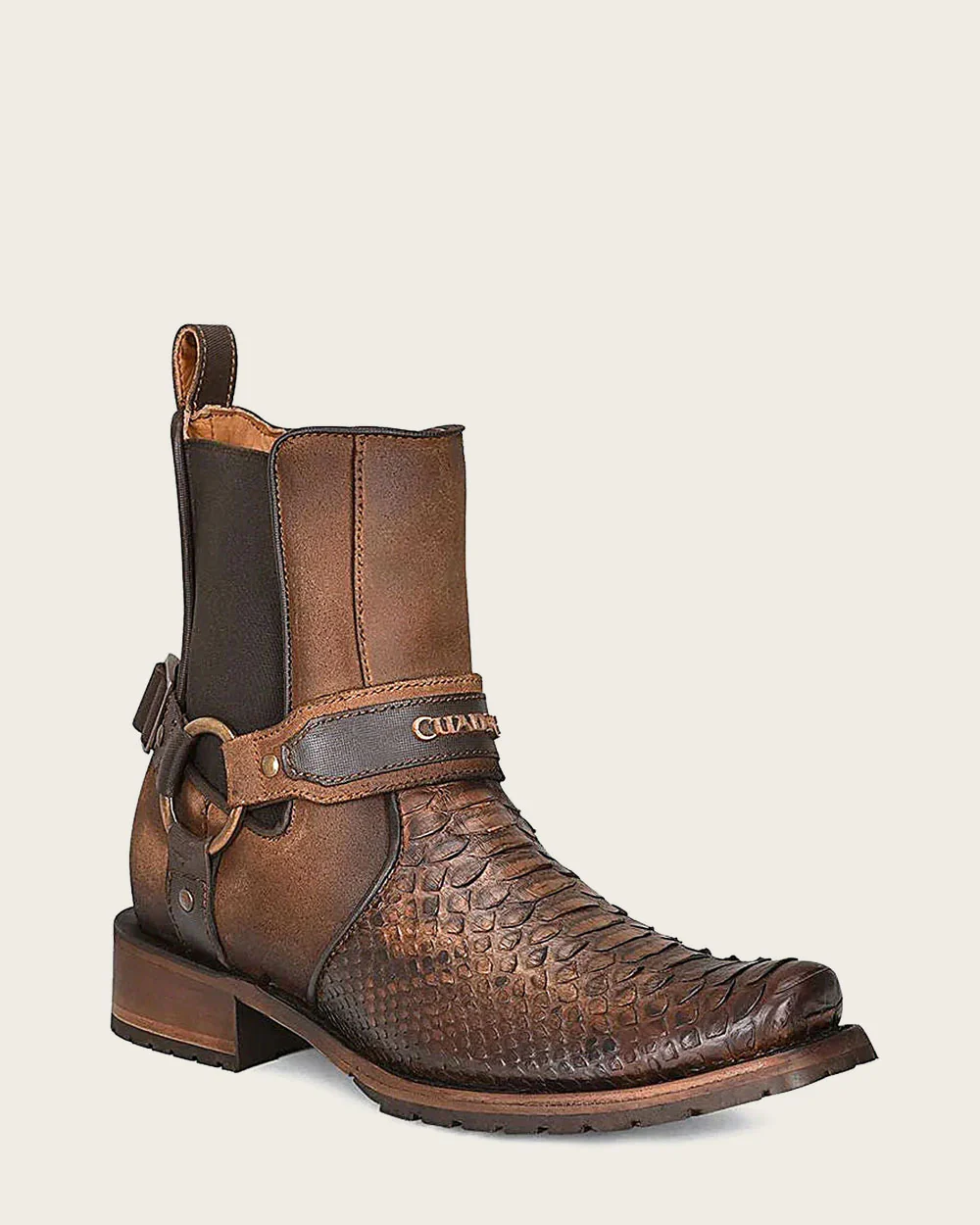 Urban hand-painted brown exotic boot 9 Urban hand-painted brown exotic boot