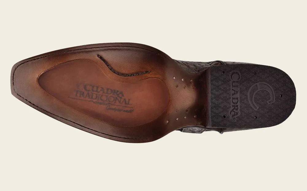 Handcrafted Dark Brown Cayman Western Boots