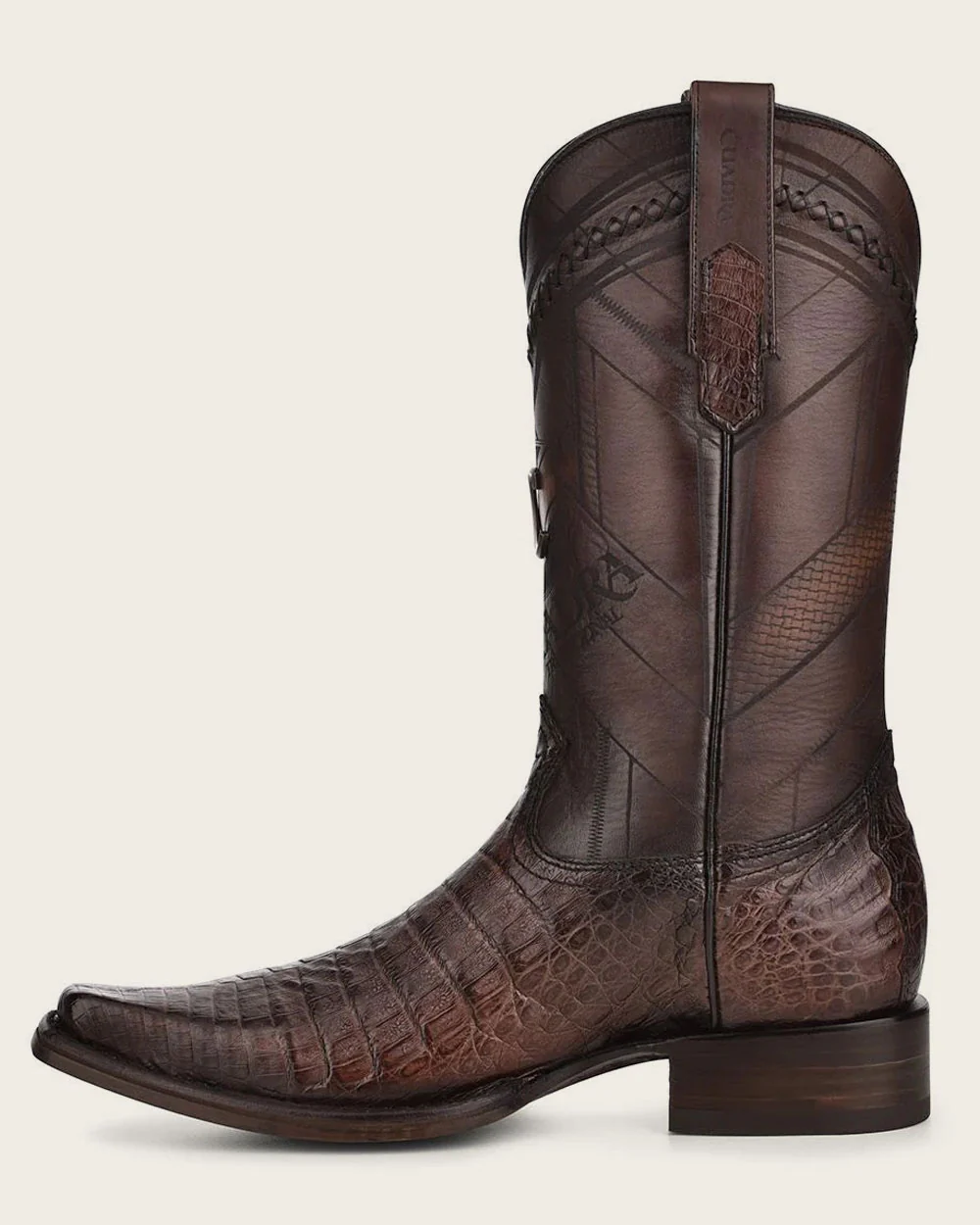 Handcrafted Dark Brown Cayman Western Boots