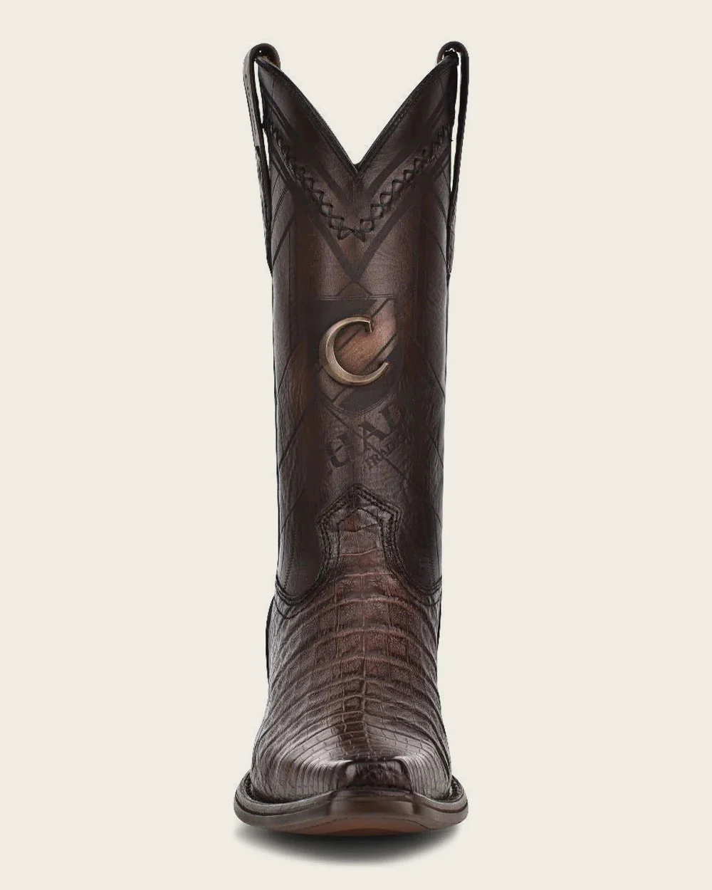 Handcrafted Dark Brown Cayman Western Boots