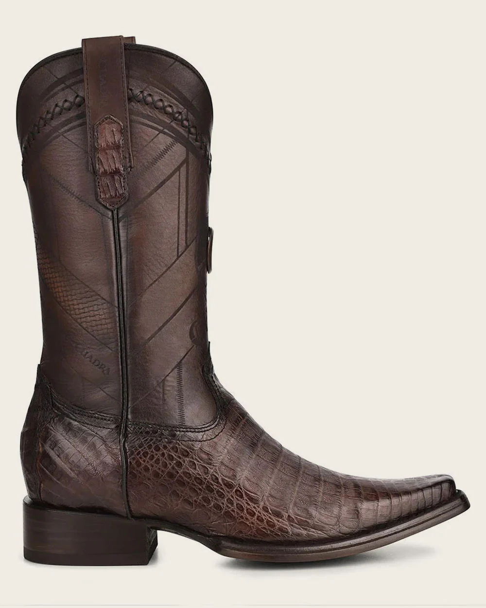 Handcrafted Dark Brown Cayman Western Boots