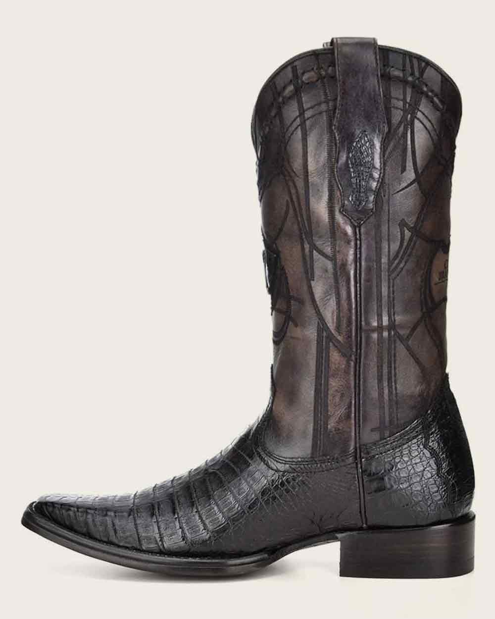 Black Cayman Engraved Western Boots 13 Black Cayman Engraved Western Boots