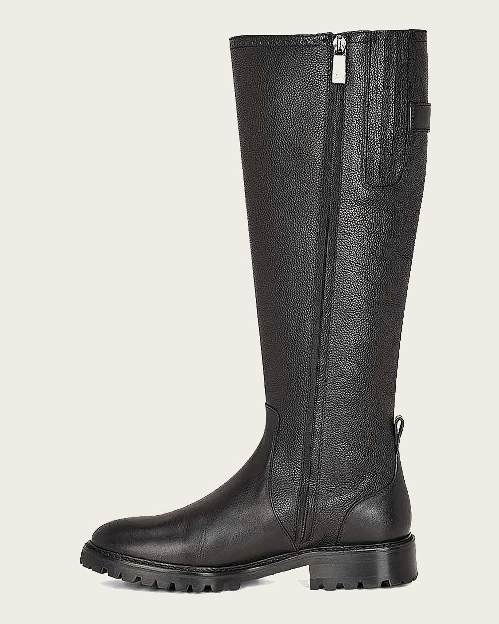 Riding style black boot
