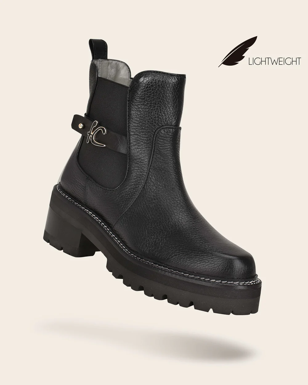 Ankle weightless black bootie