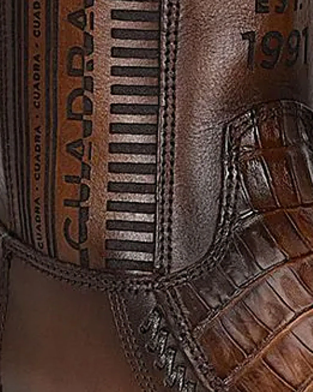 Engraved Brown Fuscus Western Boots
