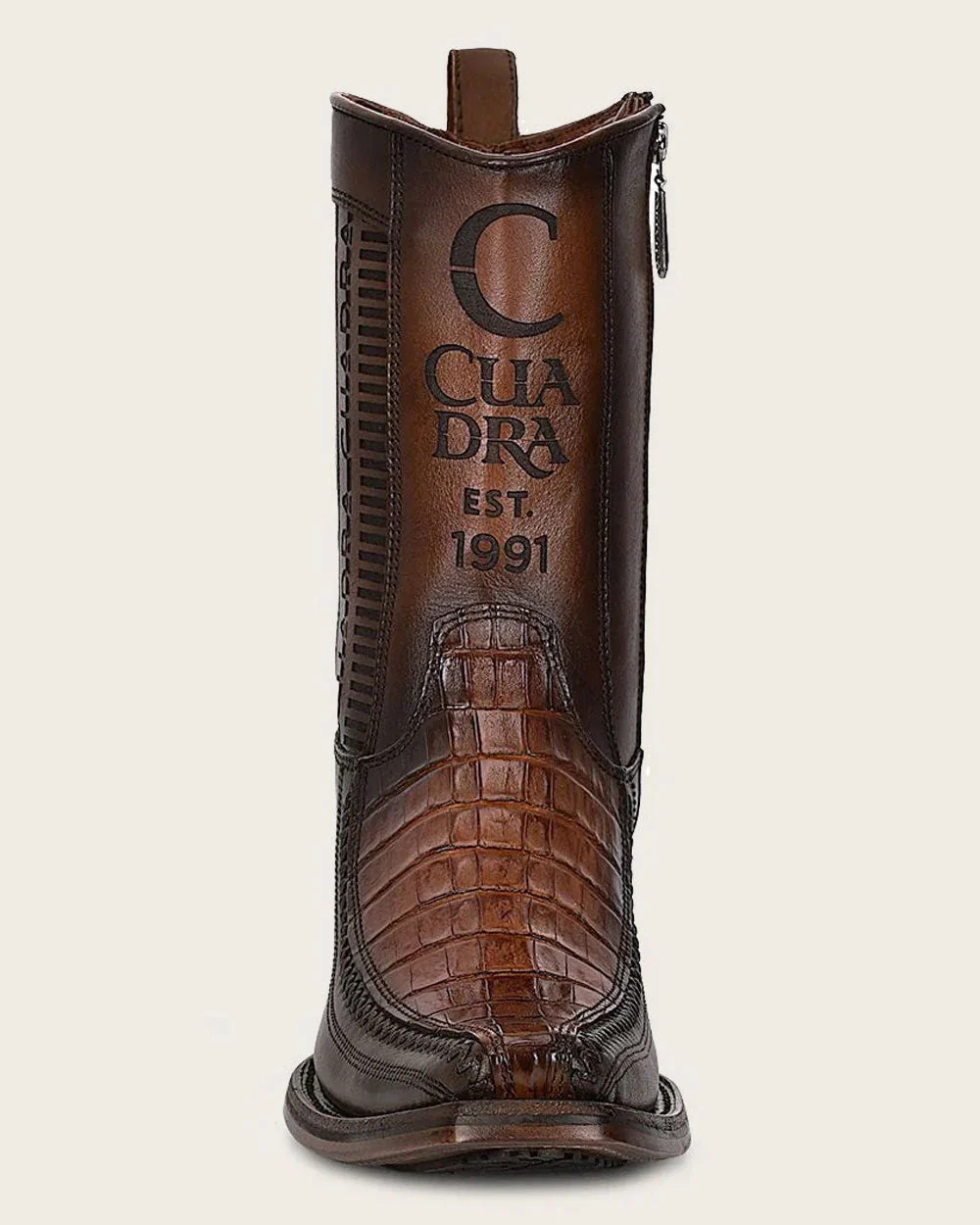 Engraved Brown Fuscus Western Boots
