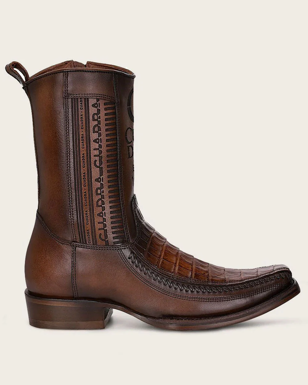 Engraved Brown Fuscus Western Boots