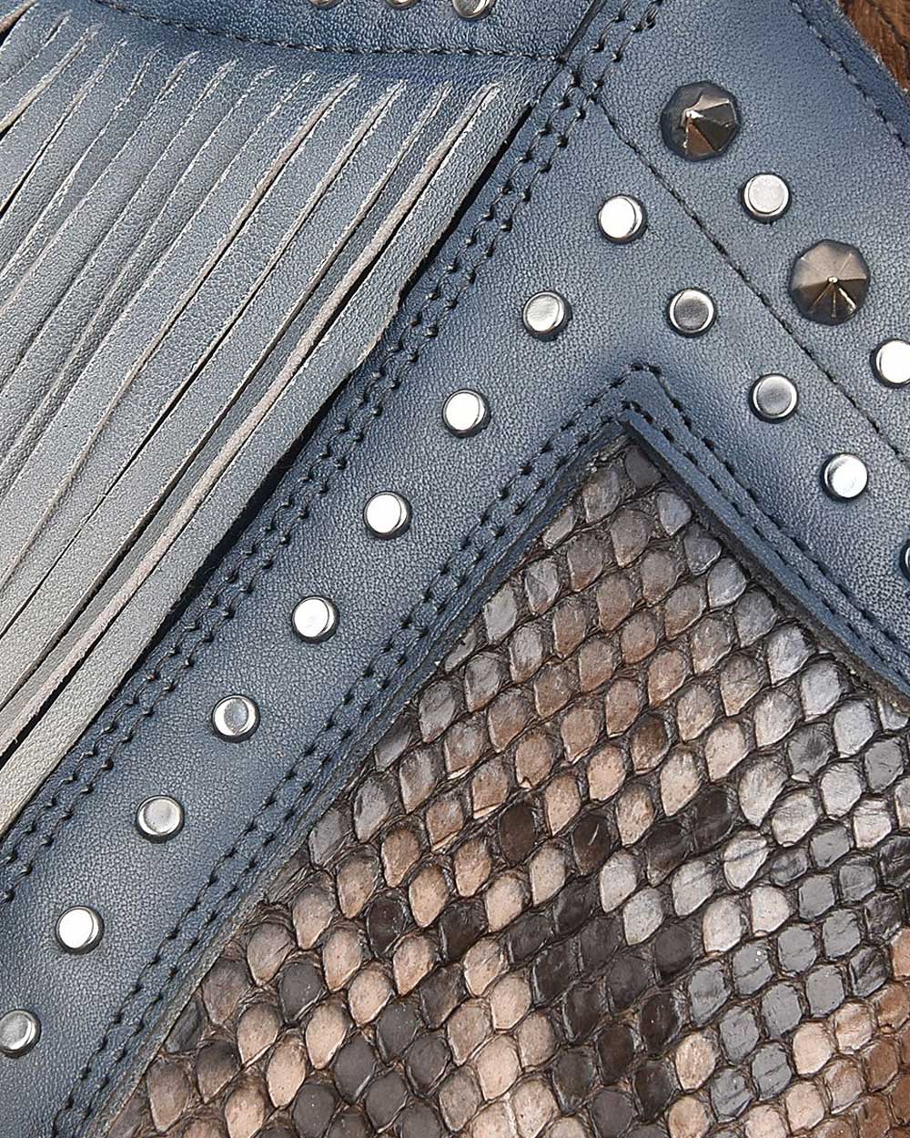 Western Style Blue Exotic Boot