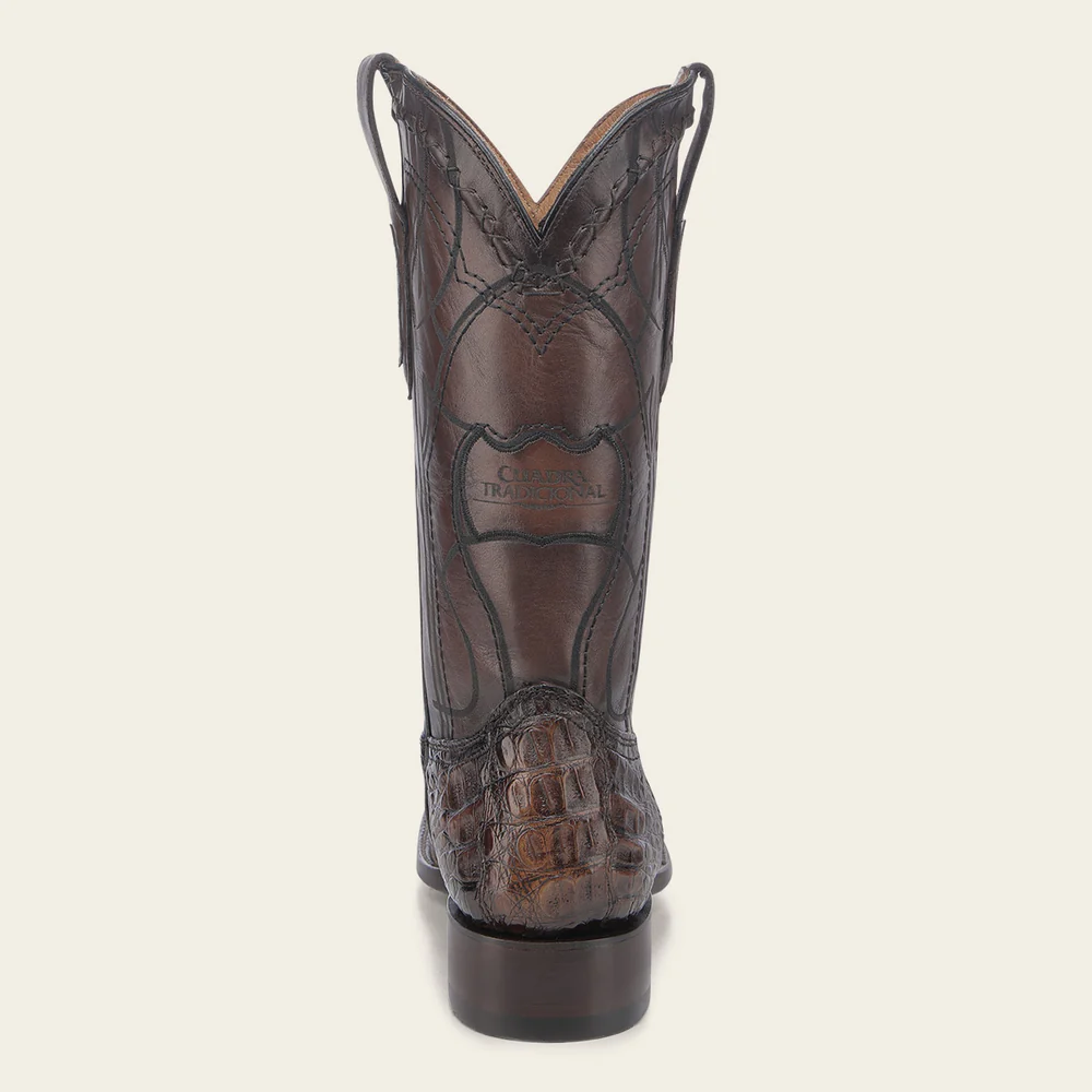 Engraved Honey Cayman Western Boots