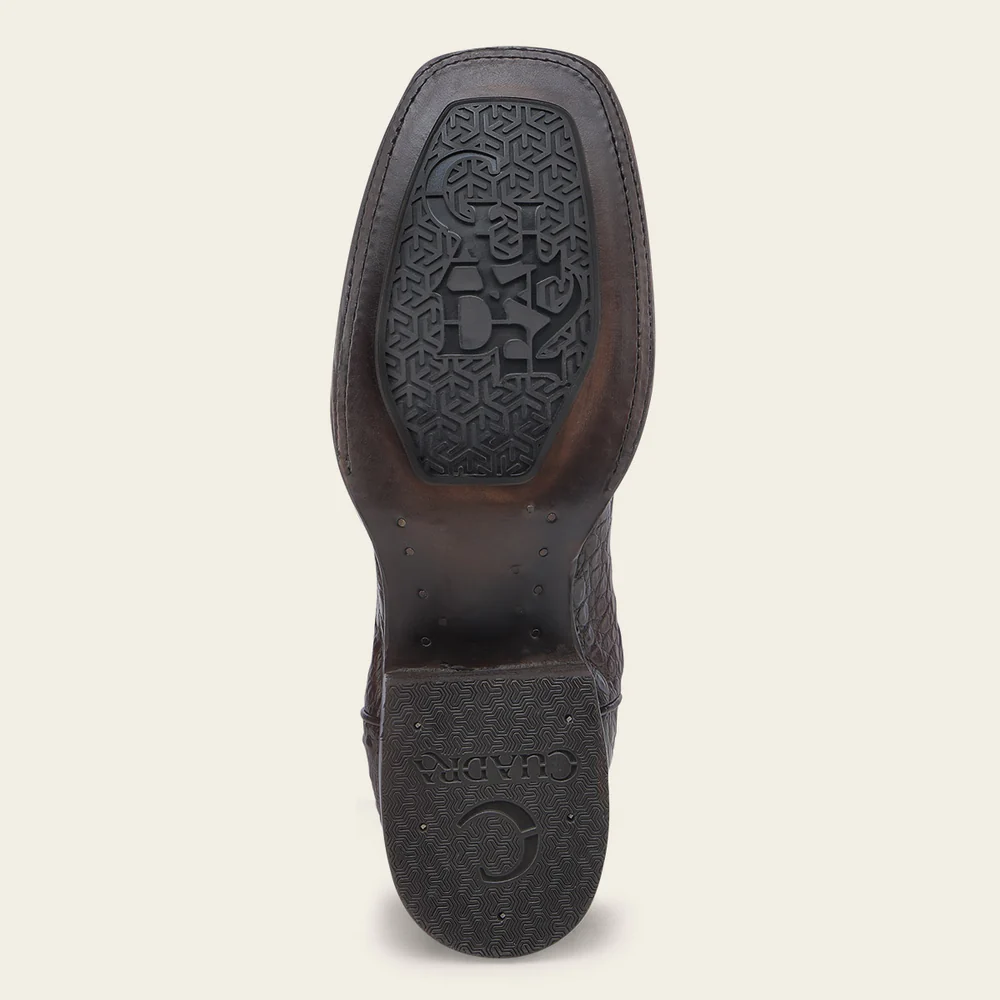 Engraved Honey Cayman Western Boots