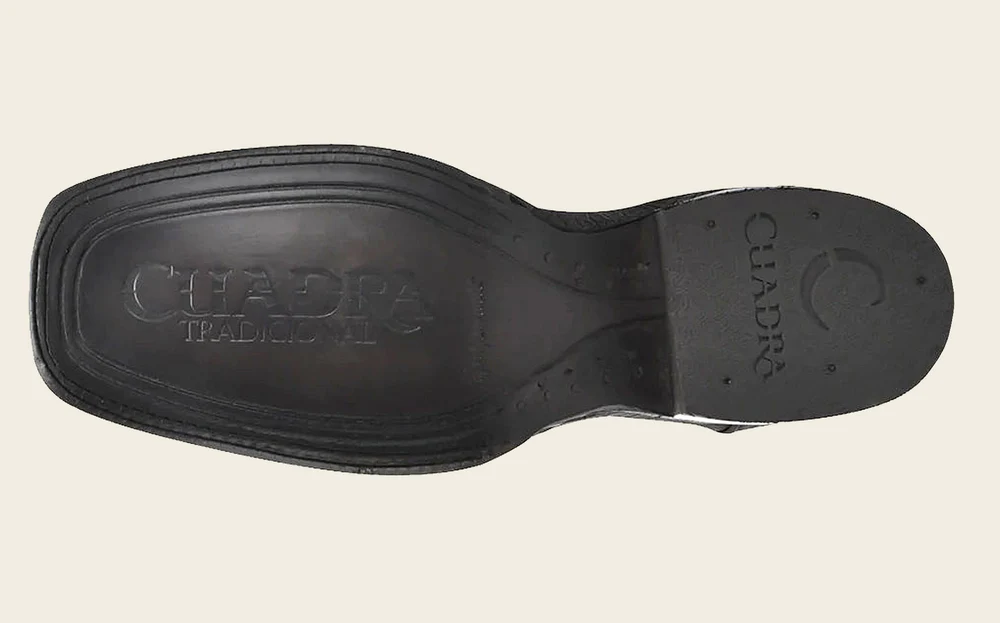 Engraved Black Cayman Western Boots