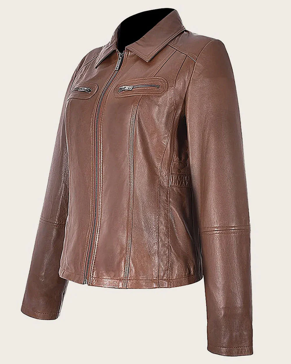 Honey brown minimalistic jacket
