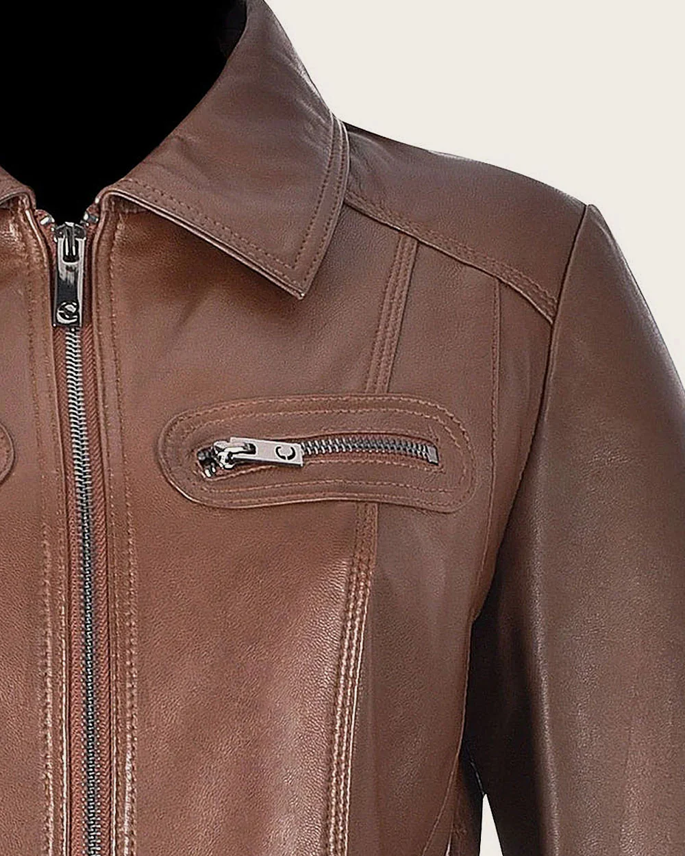 Honey brown minimalistic jacket 3 Honey brown minimalistic jacket