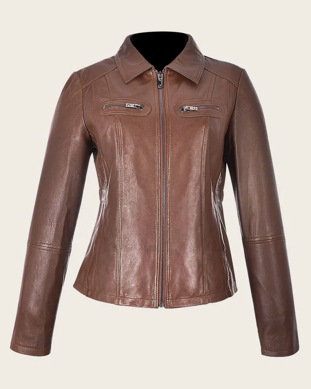 Honey brown minimalistic jacket 6 Honey brown minimalistic jacket
