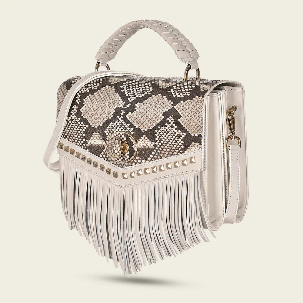 White exotic flap handbag 16 White exotic flap handbag