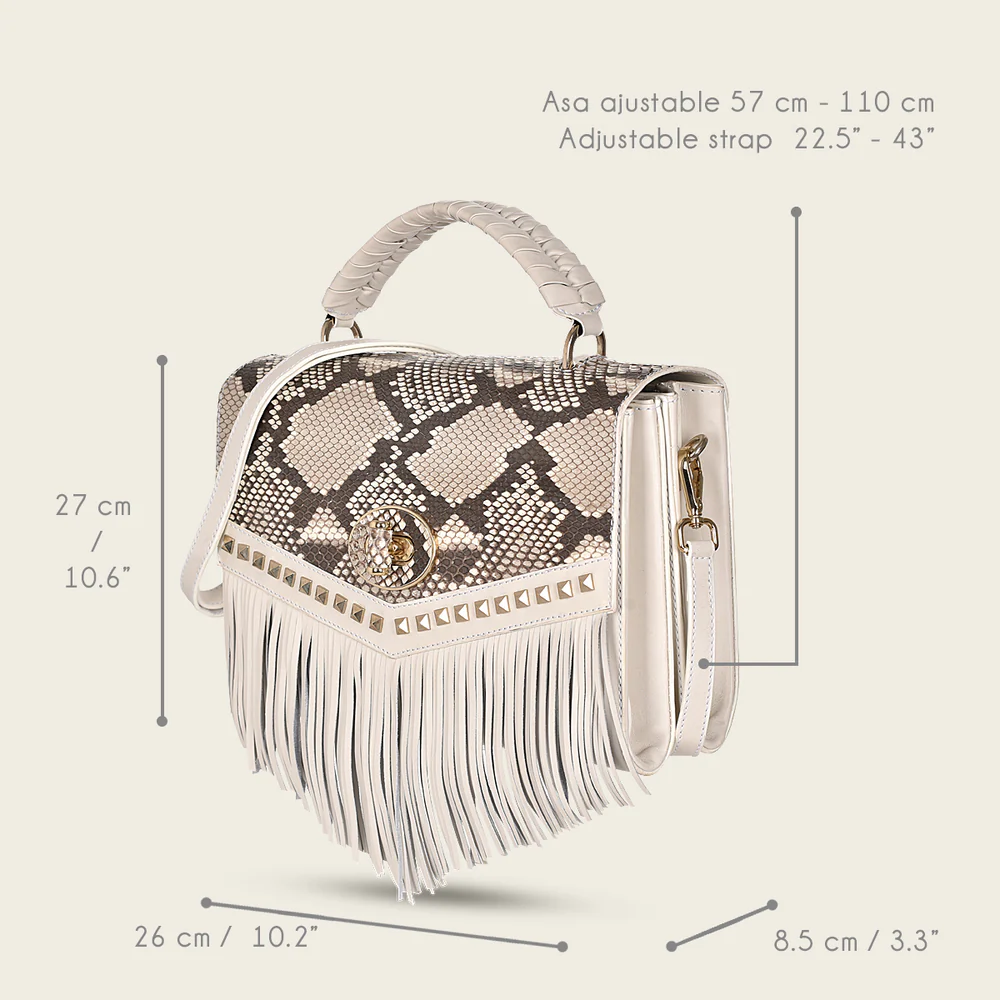 White exotic flap handbag 22 White exotic flap handbag