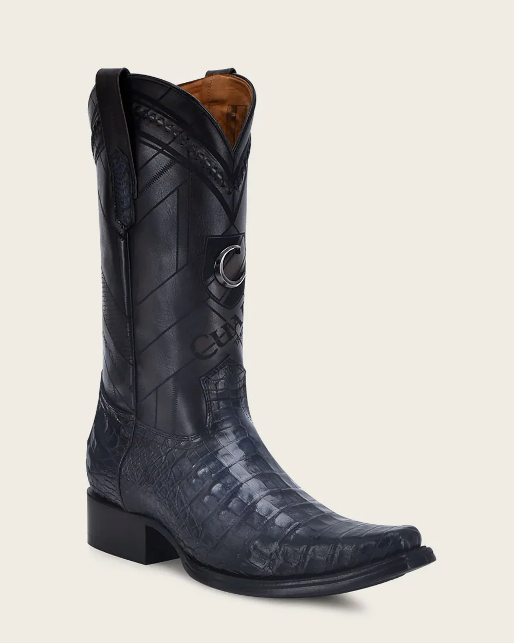 Handcrafted Blue Cayman Western Boots