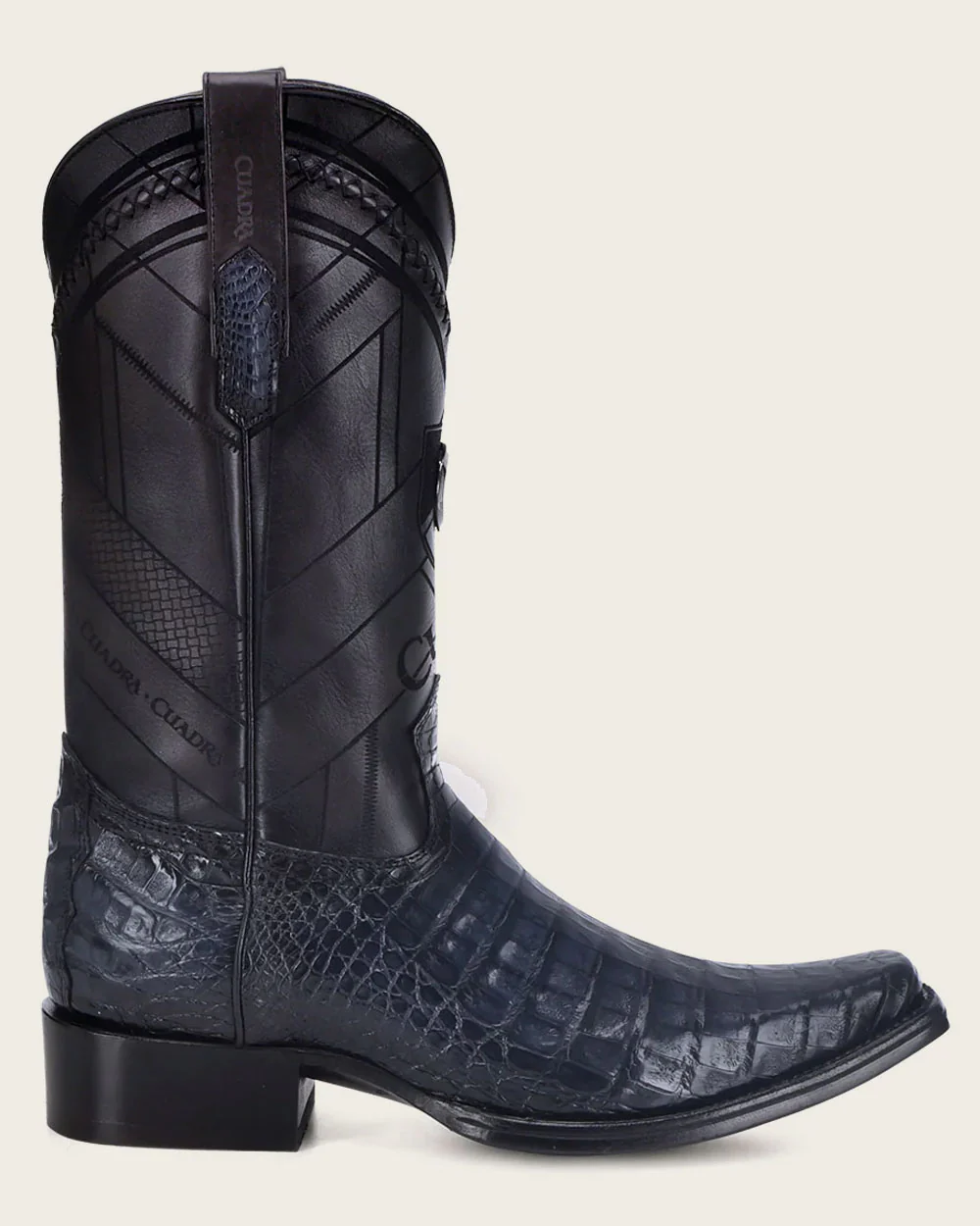 Handcrafted Blue Cayman Western Boots