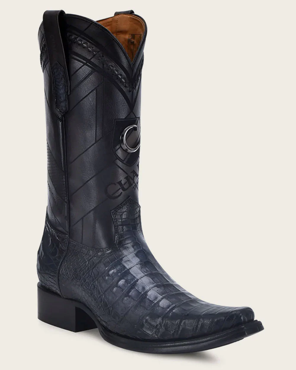 Handcrafted Blue Cayman Western Boots