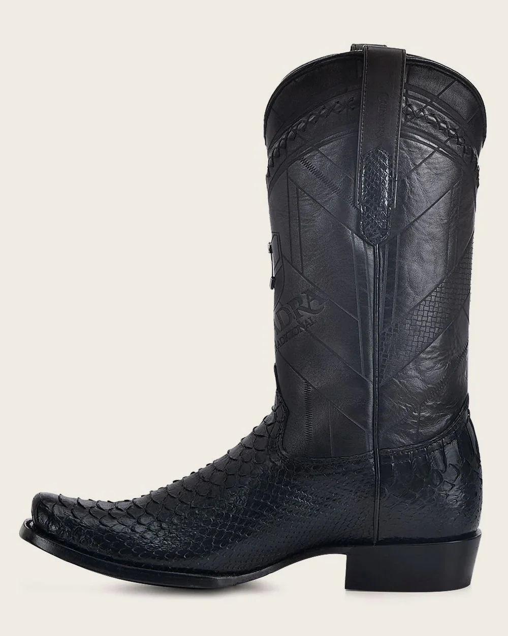Handcrafted Blue Python Cowboy Boots