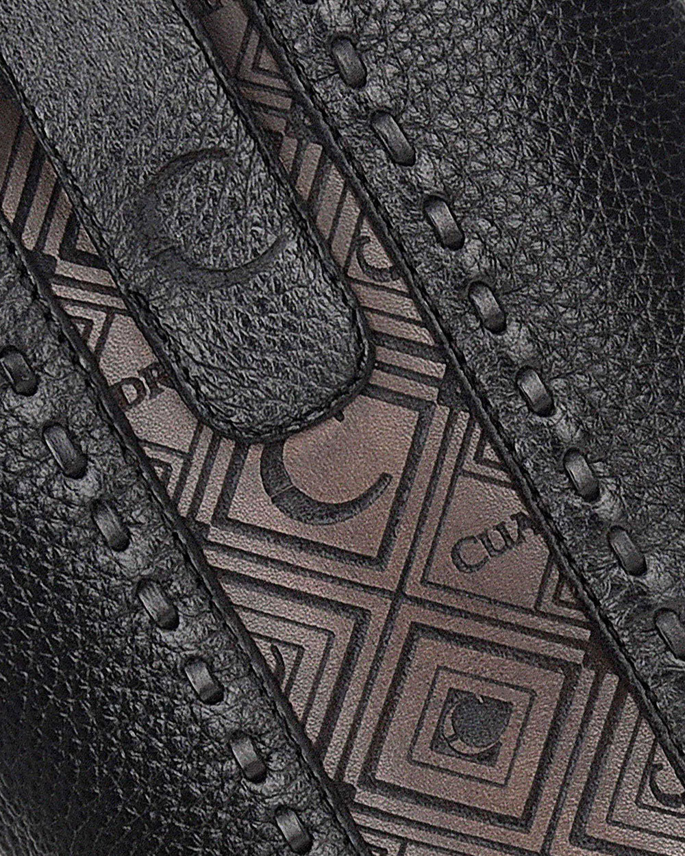 Laser Engraved Black Dress Boots 3 Laser Engraved Black Dress Boots