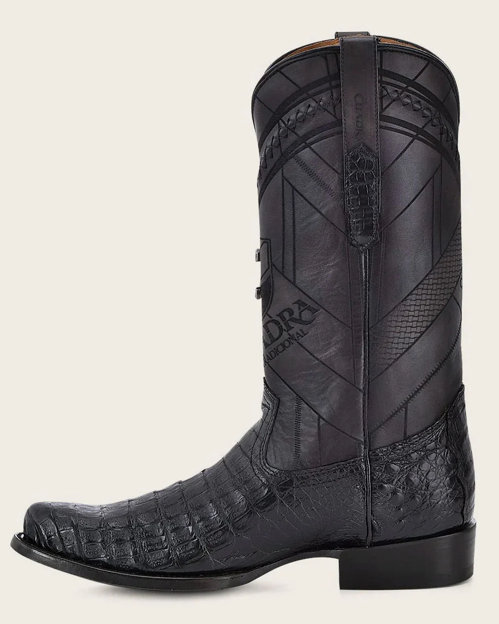 Engraved Cayman Leather Western Boots