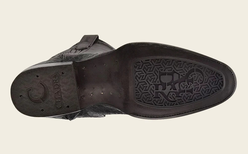 Engraved Cayman Leather Western Boots