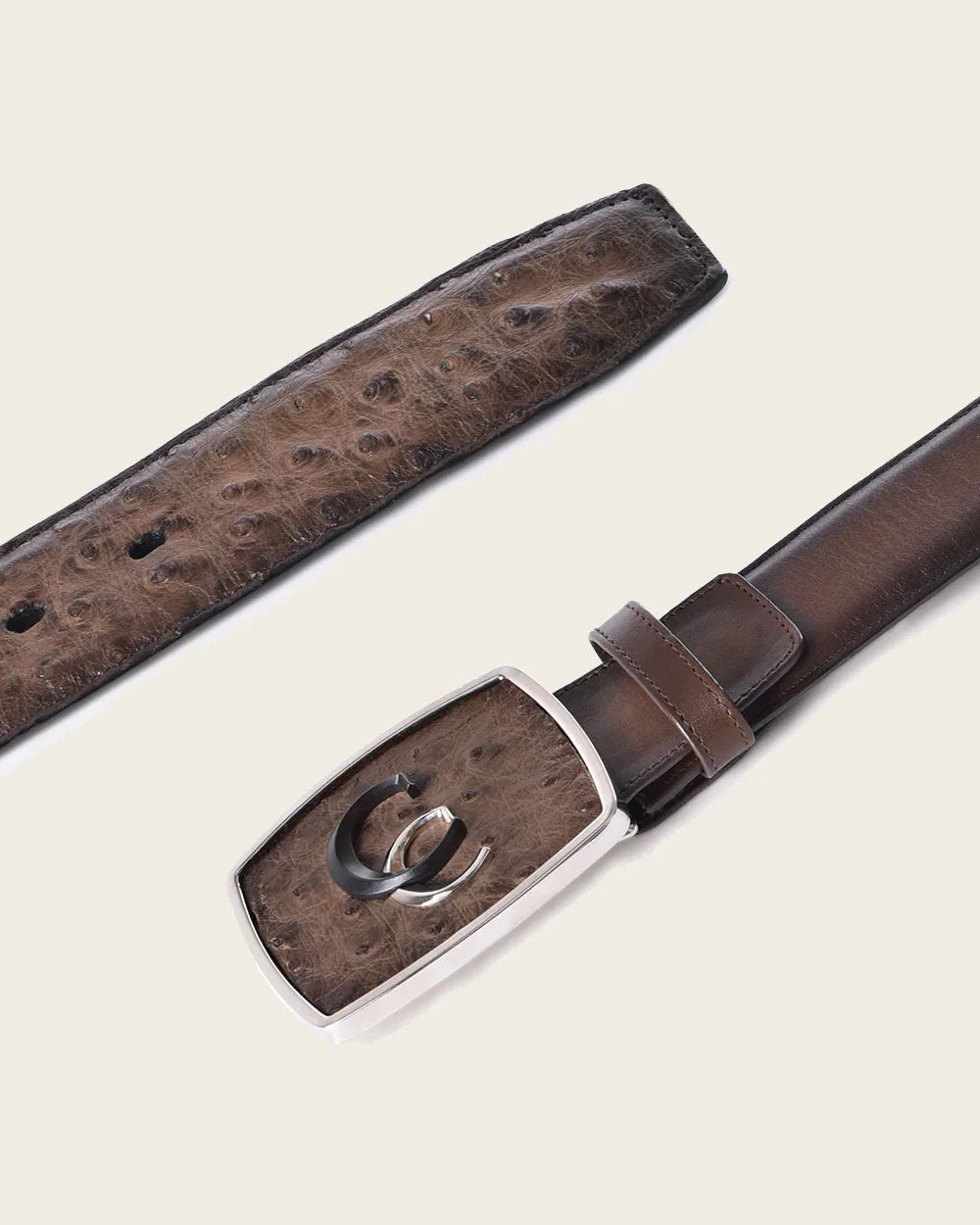 Brown western ostrich Belt