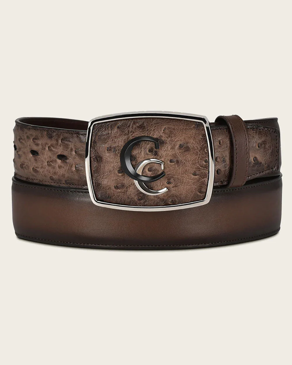 Brown western ostrich Belt