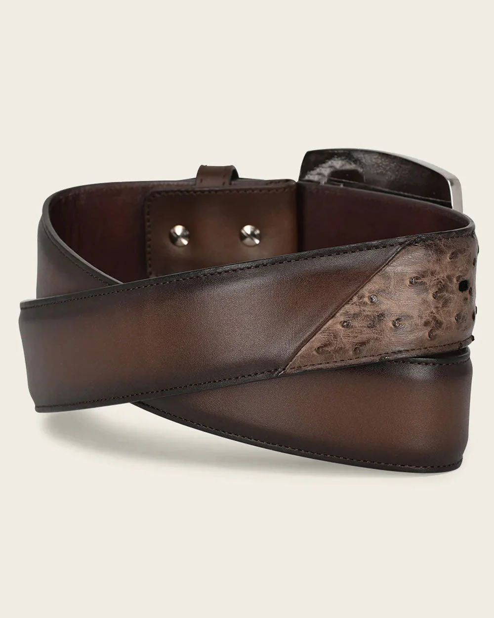 Brown western ostrich Belt