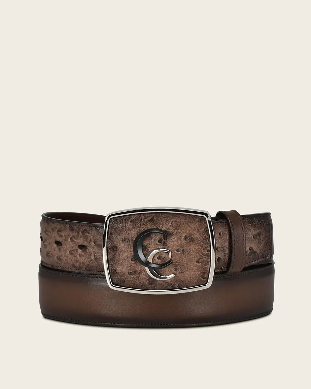 Brown western ostrich Belt