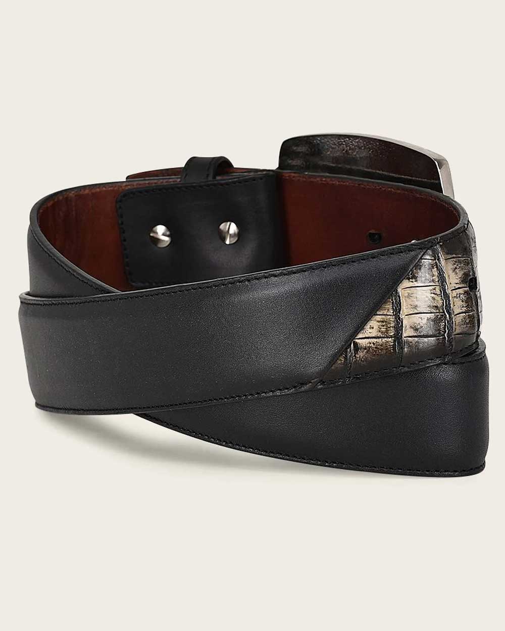 Black ultra exotic western style Belt