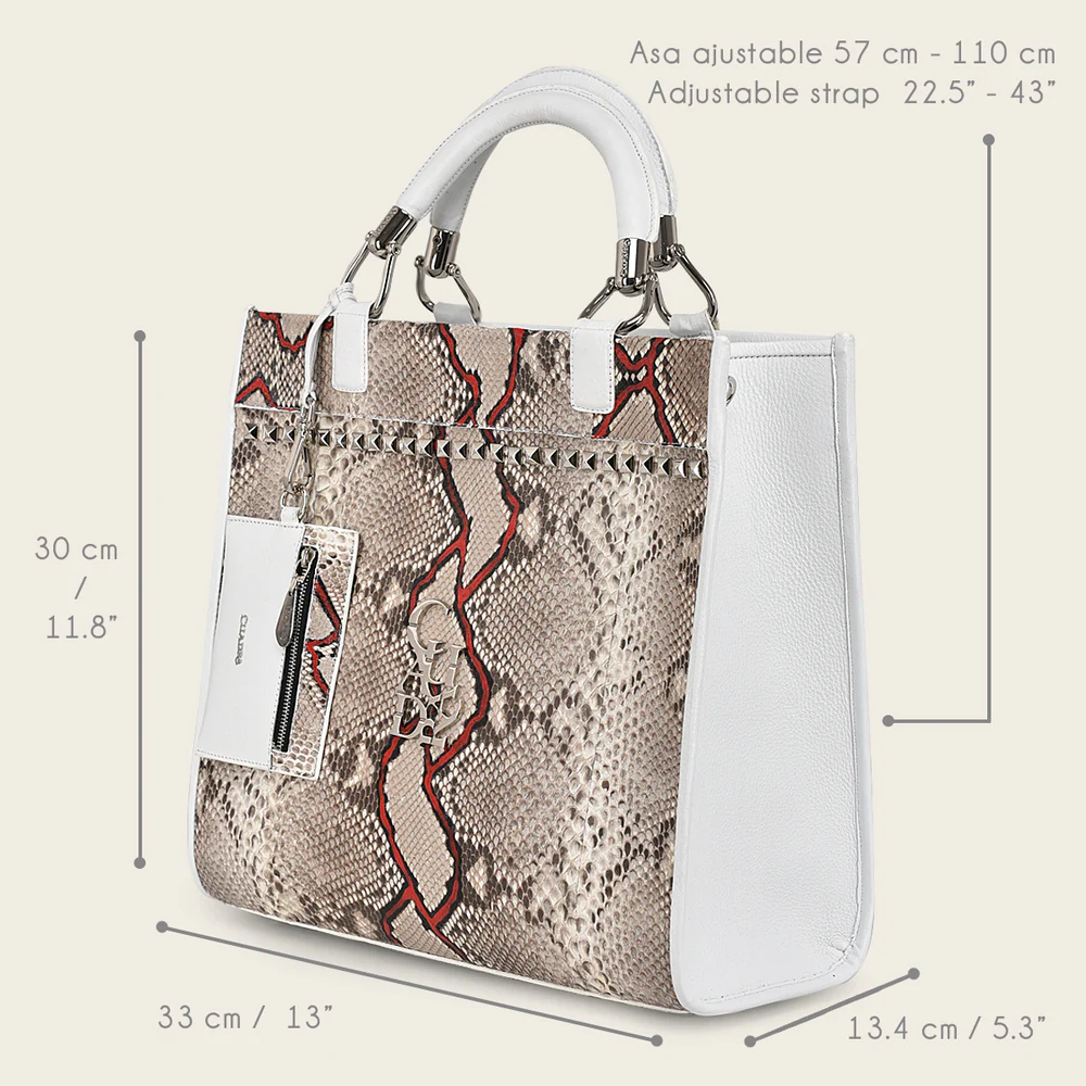 White tote handbag