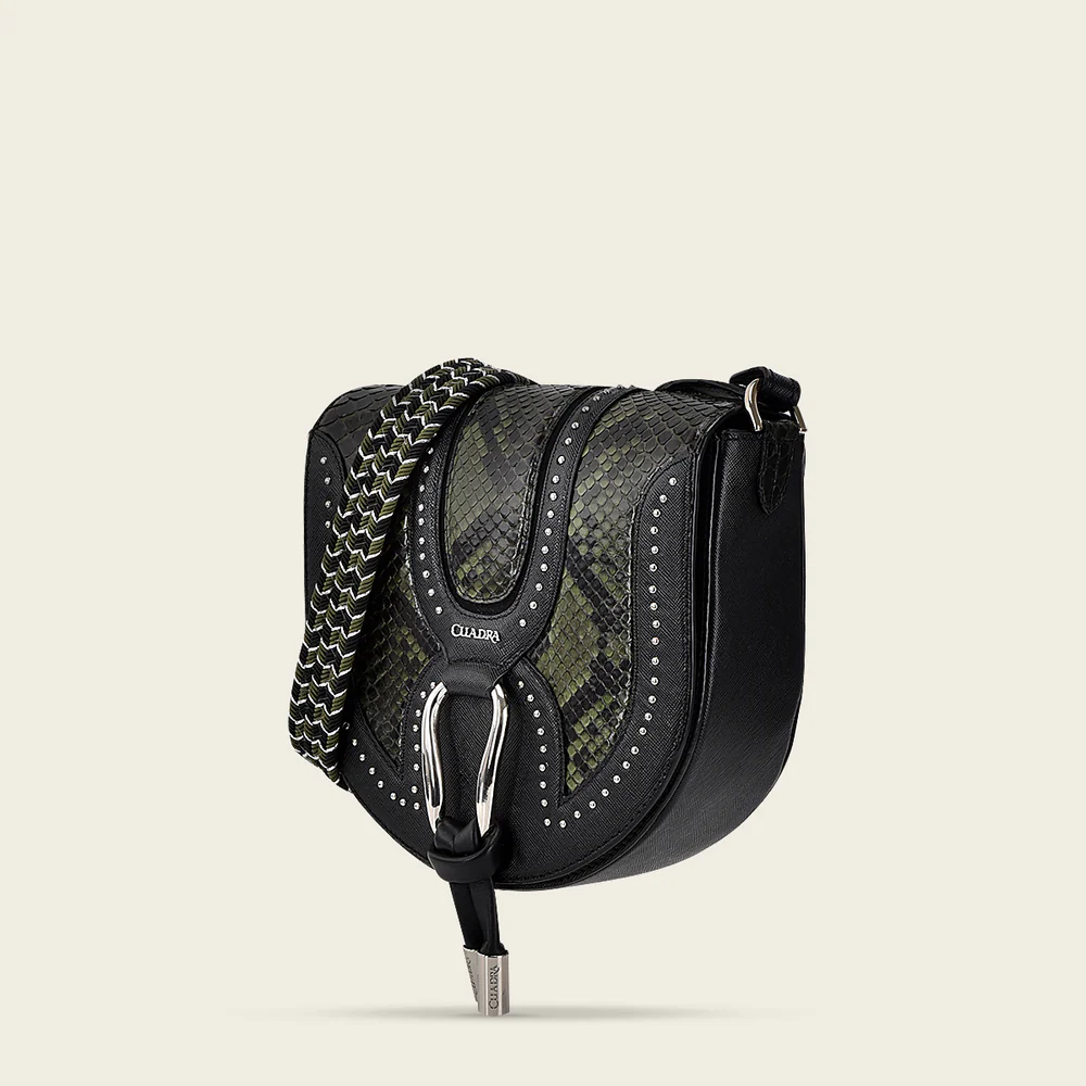 Green shoulder handbag