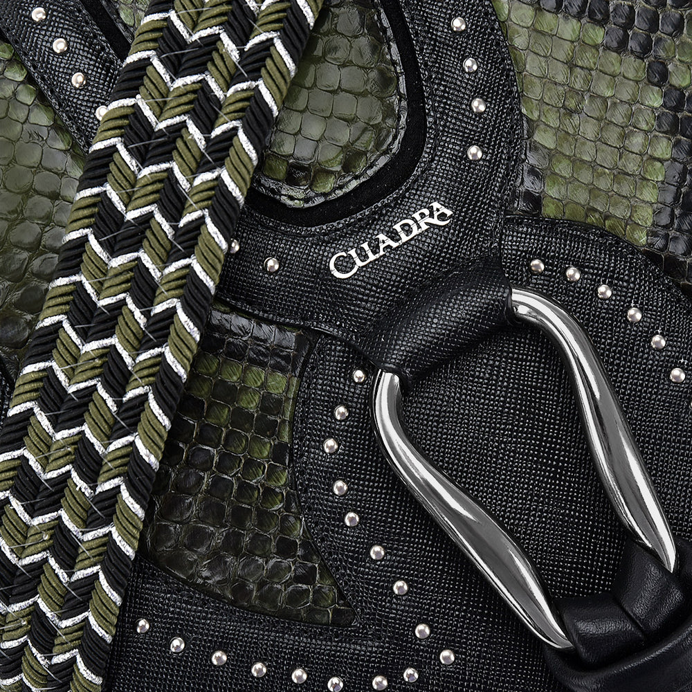 Green shoulder handbag