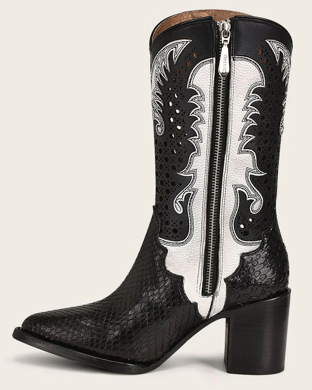 Western Python Black Boots