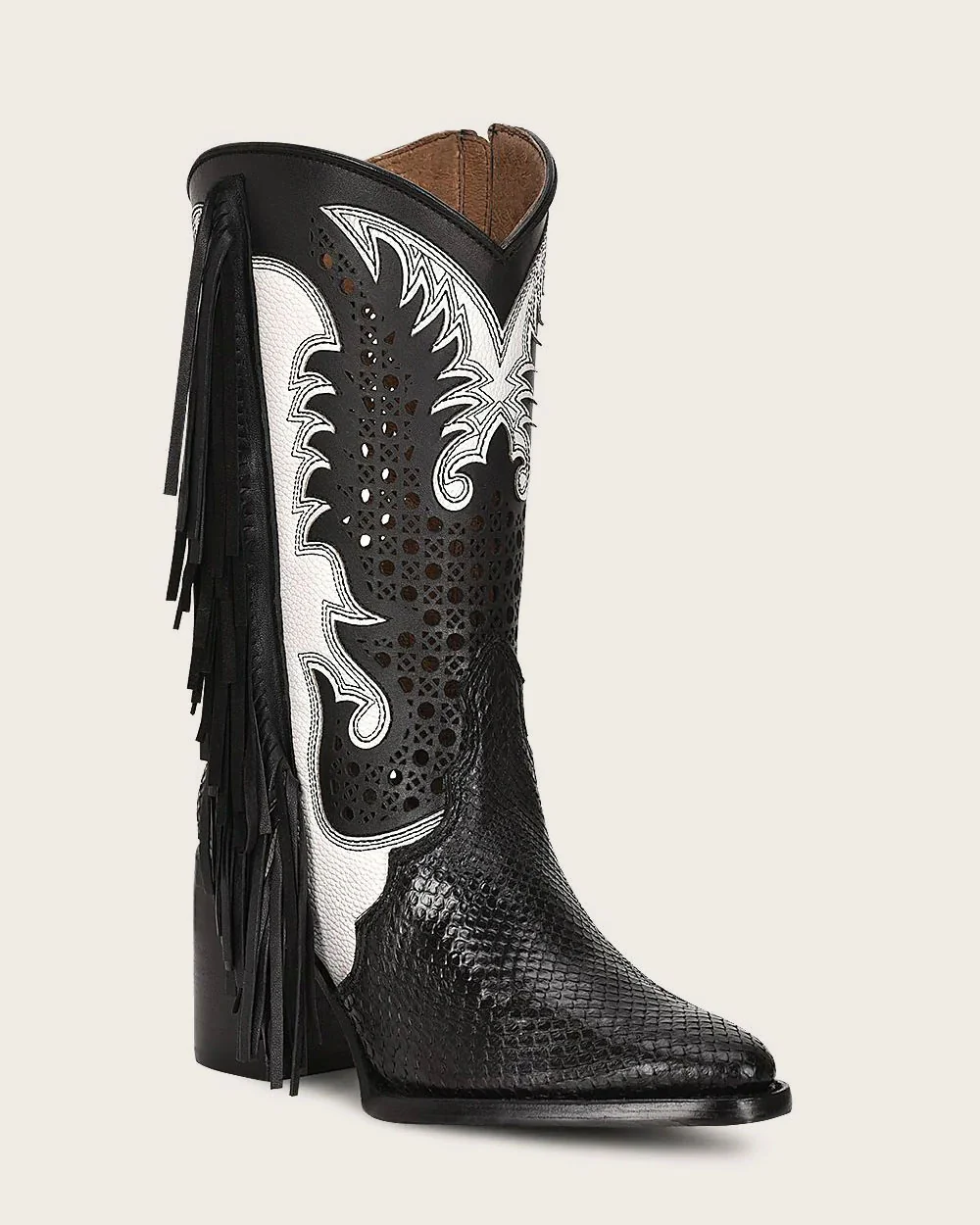 Western Python Black Boots